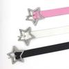 Leather Zinc Zinc Alloy Width Waist Belt Corset Belt Adjustable Waistband Star Buckle Belt Women Waist Belt