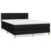 3140619 vidaXL Divan Bed with Mattress Black 140x200 Cm Fabric