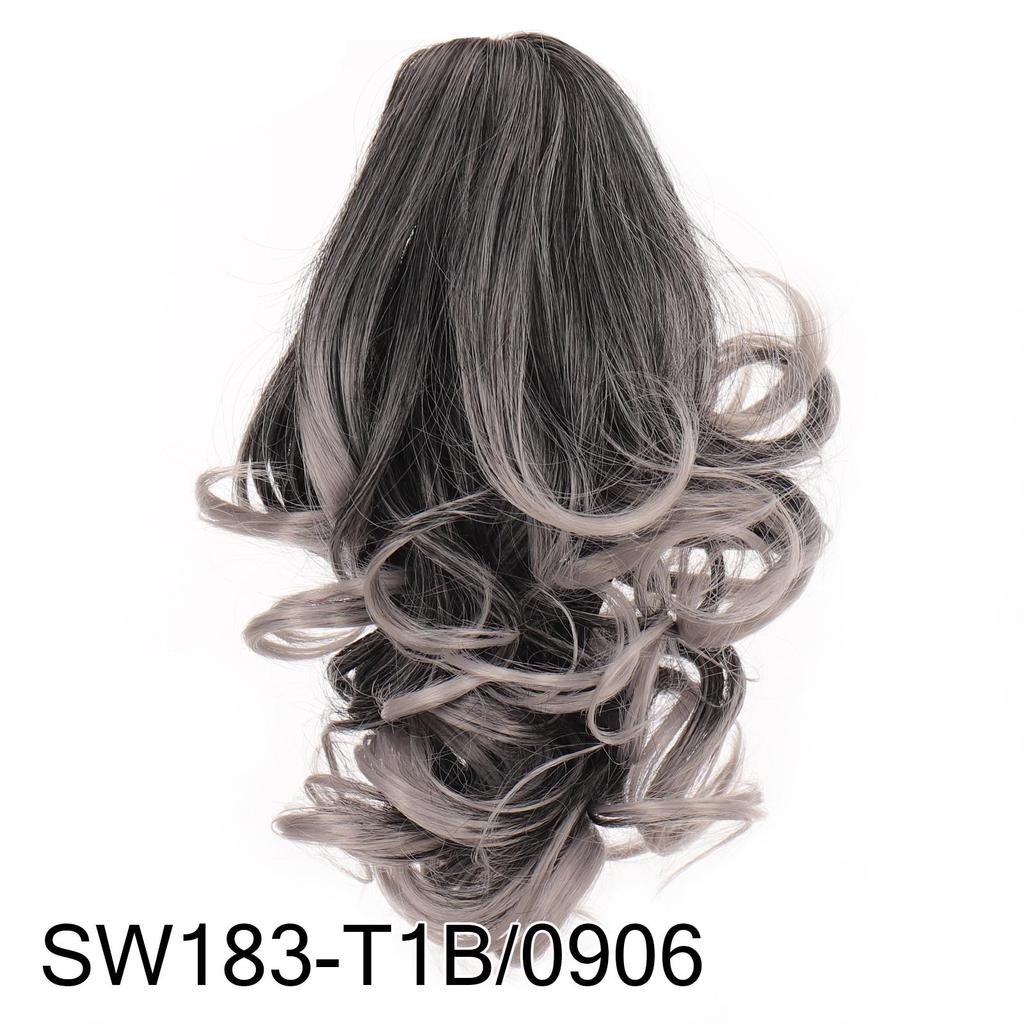 Bybrana Beauty Long Hair Bun Wig PonyTail Matte High Temperature Silk Fiber Claw Clip