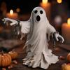 Halloween Resin Ghost Face Sculpture Decorative Figurine for Indoor Outdoor Haunted House Tabletop Display Decoration