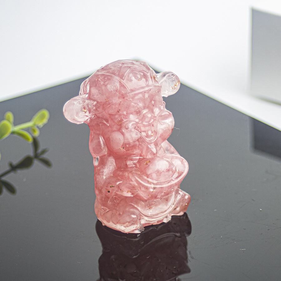 

Crystal Fortune God Figurine With Natural Gemstones For Home Decor And Gift Giving Style N