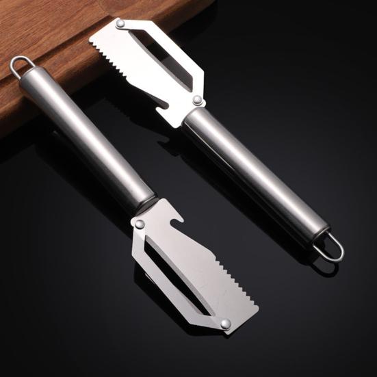 Fruit Vegetable Peeler Stainless Steel Potato Peeler with Bottle Opener Rust-Proof Dishwasher Safe Multi-Function Kitchen Tool for Thick Thin Skins