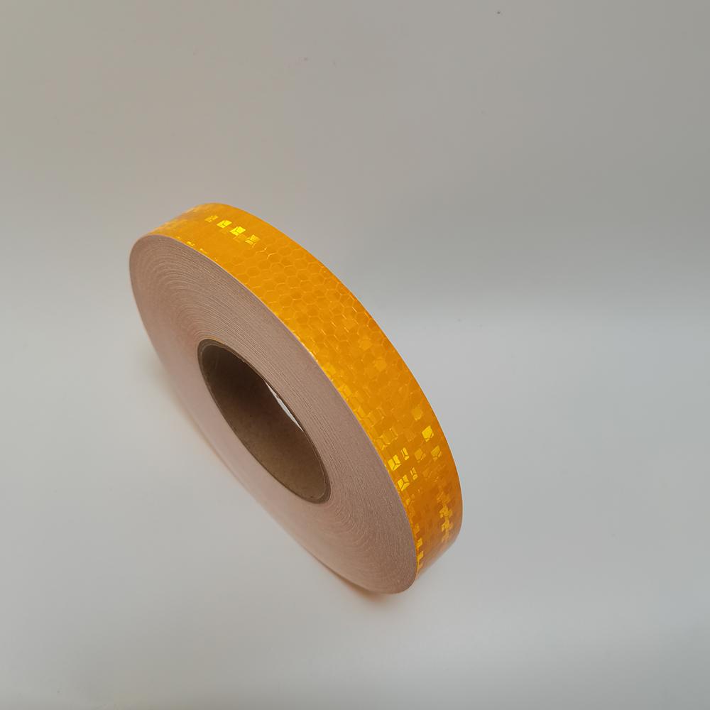 2.5cm*50m Bike Wheels Reflective Stickers Cycling Reflectors Strip Adhesive Tape Orange-yellow Decal For MTB Bicycle Helmet Car