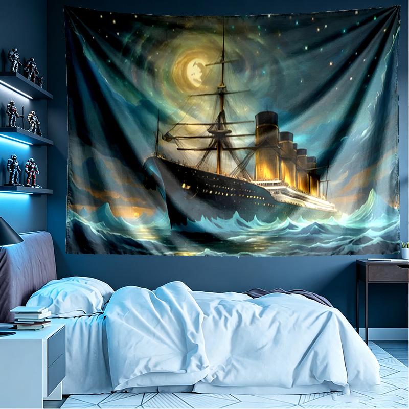 RMS Titanic Print Tapestry, Lightweight Wall Hanging, for Bedroom, Dorm, Living Room, Home Art Decor, Birthday Christmas Gift for Friends