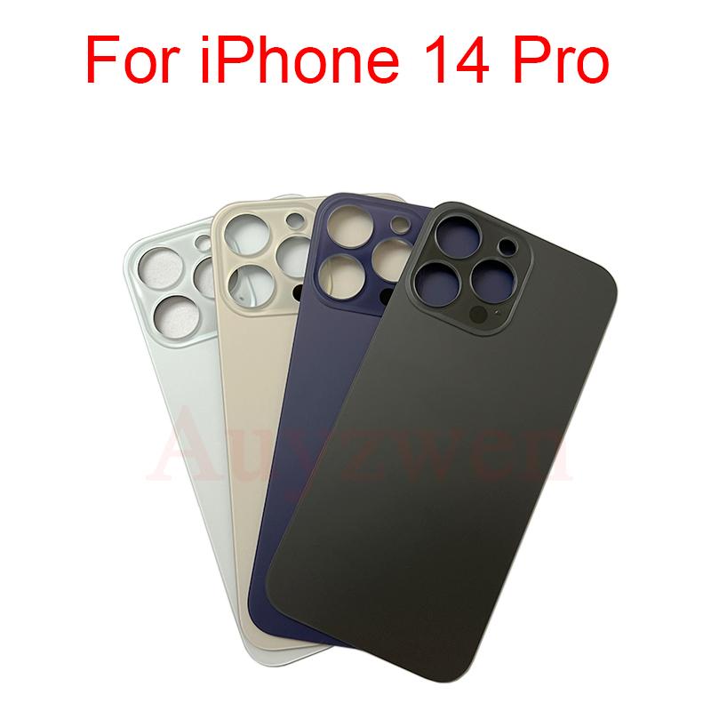 Para iPhone 14 15 Pro Max Painel de Vidro Traseiro Tampa da Bateria Peças de Reposição Abertura Grande Câmera Carcaça da Porta Traseira Moldura