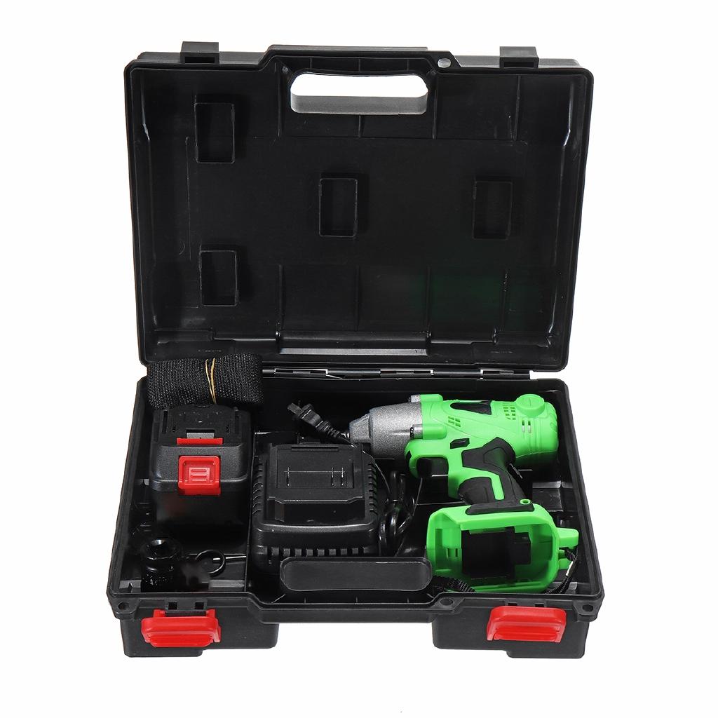 110~220V 19800mAh Cordless Electric Impact Wrench Brushless High Torque Tool