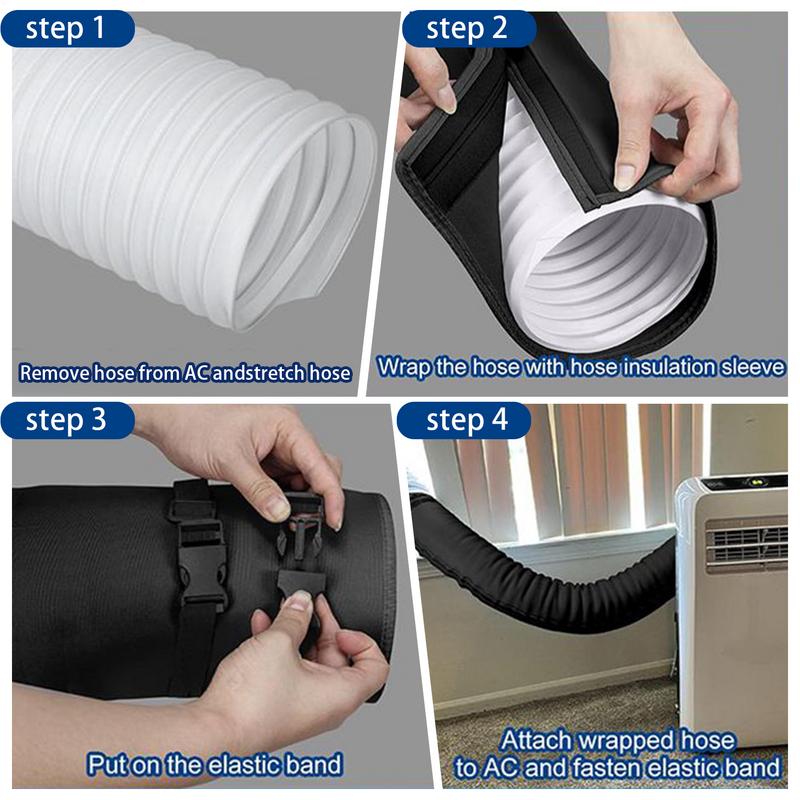 Air Conditioner Hose Cover Portable Air Conditioner Hose Insulation Heat Reduction Washable Duct Vent Accessories