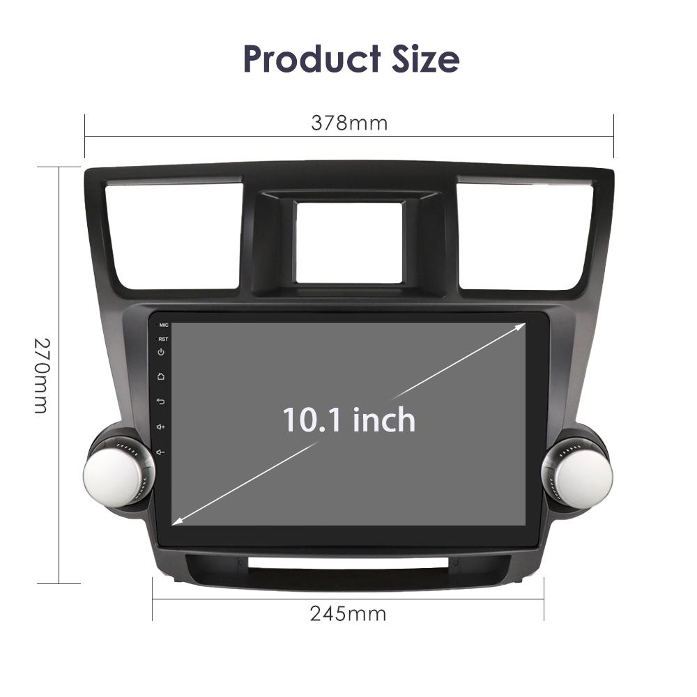 2 Din Android 12 Car Radio for Toyota Highlander Kluger 2 XU40 2007-2013 Navi GPS Multimedia 4G  Intelligent Screen Video Player Auto Stereo Carplay