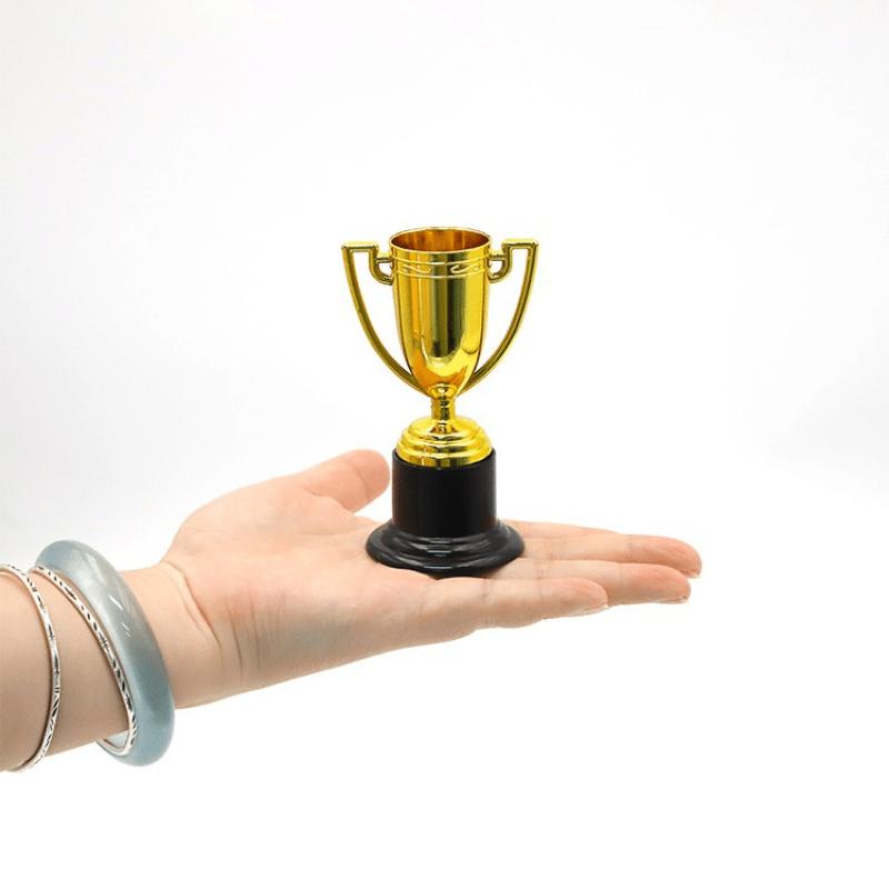 12pcs Elegant Golden Trophies Suitable for Party Awards, School Prizes,Golden/ Cups for Labor Day, Teacher's Day Gifts, Football