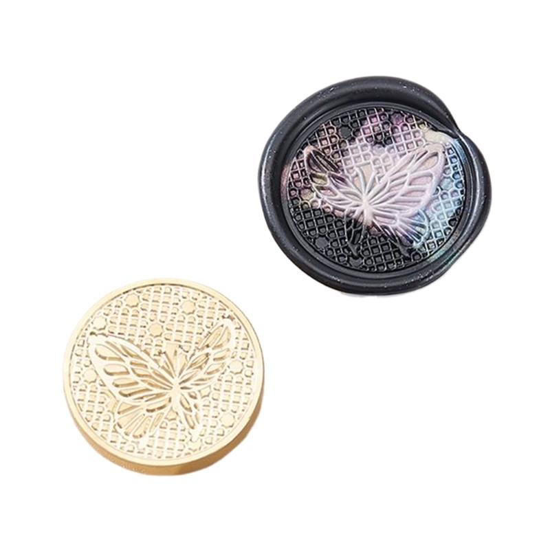 

Wax Seal Stamp Brasses Butterfly Series Sealing Wax Stamp for Envelope Wedding Invitation Card Scrapbooking Decorations
