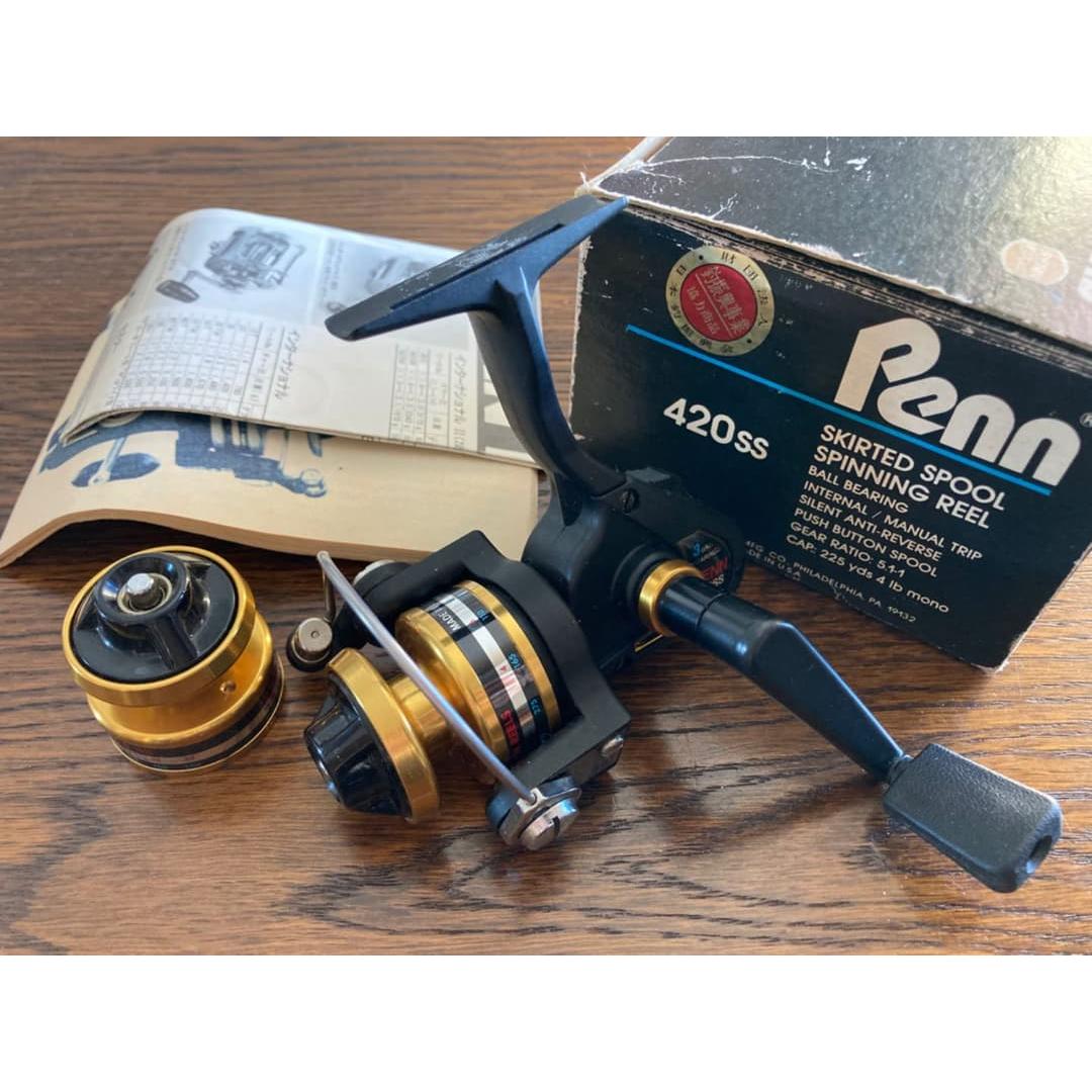 Used Shipping included Old pen penn 4200ss spare spool with original box manual