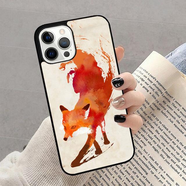 Autumu Fox clever vignette Phone Case Cover for iPhone 16 15 12 mini 11 13 14 Pro Max SE 2020 Apple 6S 7 8 Plus Coque