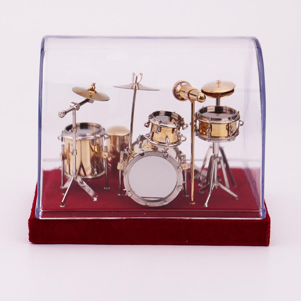 Mini Drum Set Model Display Ornaments Decoration Miniature Musical Instrument Set For Collection