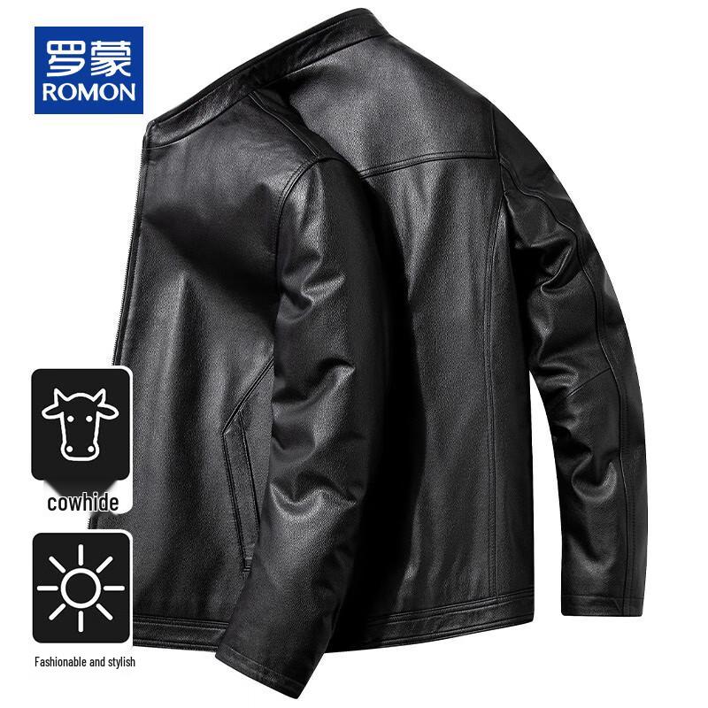 

ROMON Мужская куртка из матовой воловьей кожи с подкладкой из шелка тутового дерева L