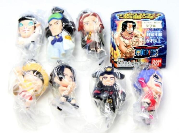 Gashapon From TV animation ONE PIECE One Piece Strap Road to Rescue Set of 7 ~The Ace~