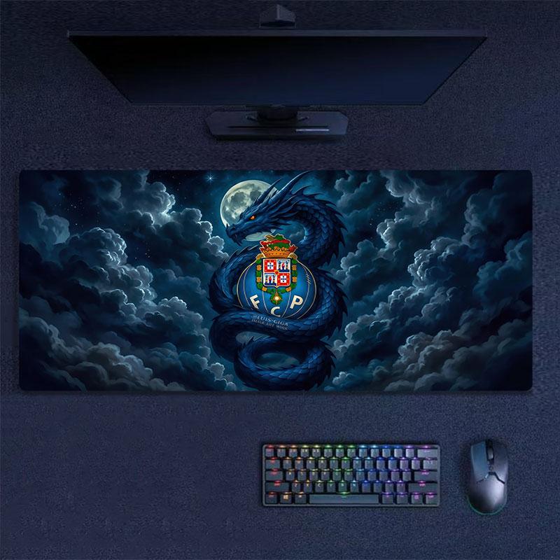 Fc Porto Large Gaming Table Cushion Non-slip Laptop Tablet Big Mousepad XXL Mat Mini PC Playmat With Lock edge