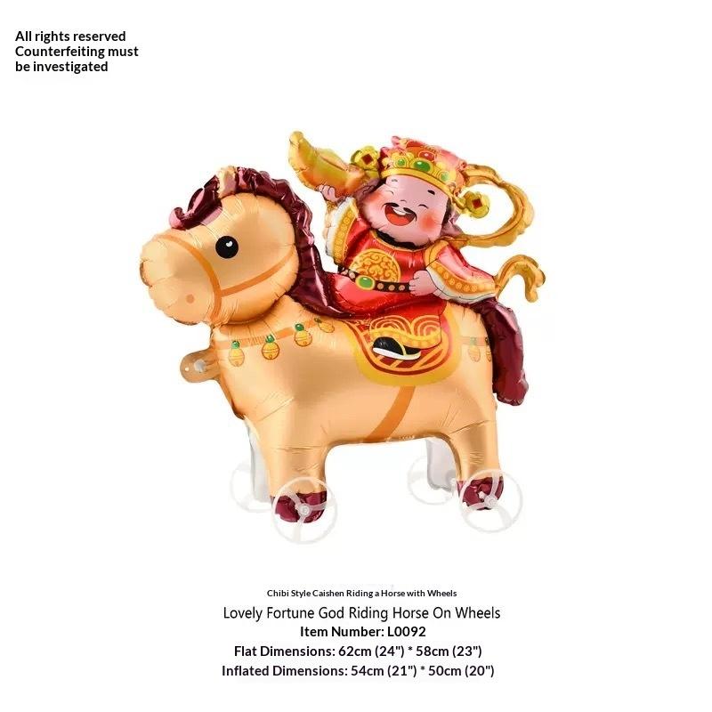 Cartoon-Themed 4D Foil Balloon Elephant with Walking Wheel Stand for Children's Birthday Festivity