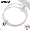 WOSTU Niedlicher kleiner Biene-Charm aus echtem 925er-Sterlingsilber für Original-Armband, Marken-Silberschmuck