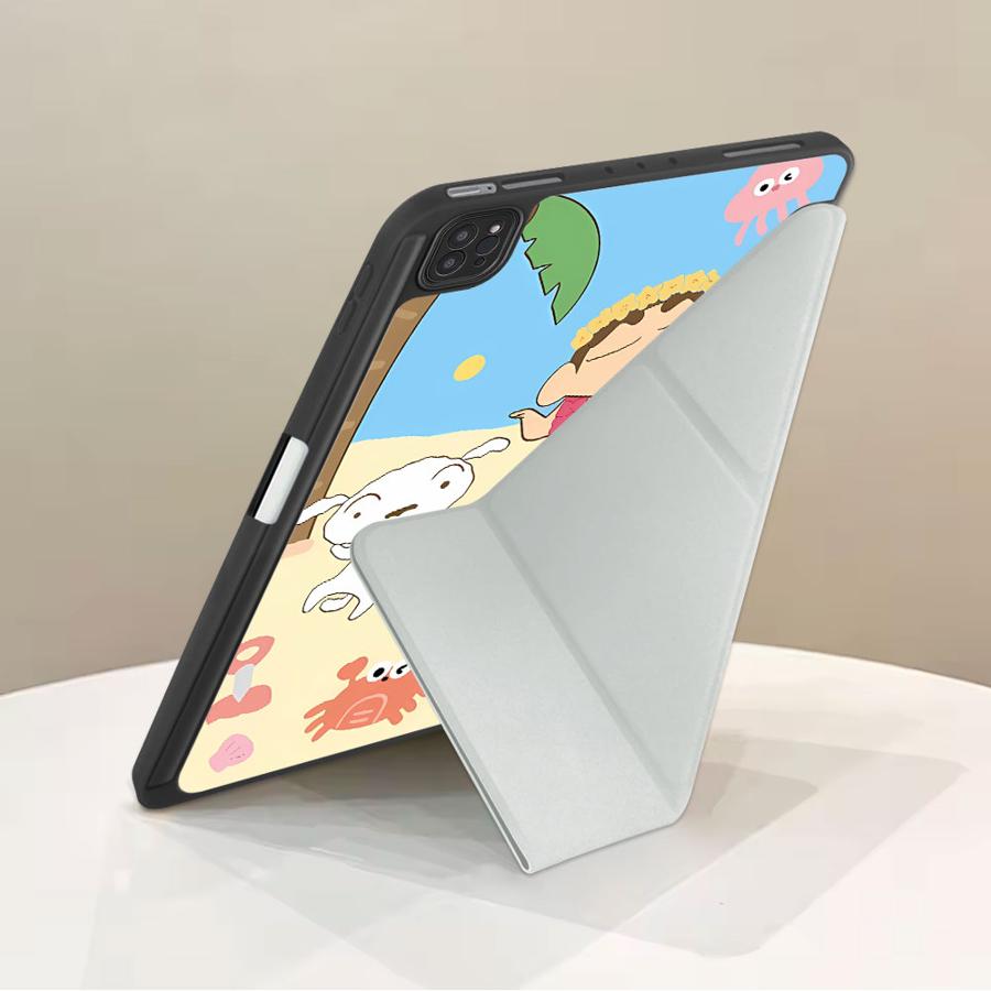 Cra-yons Shin-chans Anime Holder Cover Tablet Case For iPad Pro 11th 10th 9th 8th 7th 12.9inch Pro 2025 Air 4 5 M3 M2 1 2 M4