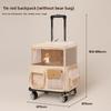 Portable Pet Carrier for Cats & Small Dogs Lightweight Cats Travel Bag Foldable Rolling Pet Stroller Breathable Space Capsule