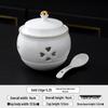 Gold Rim Chinese Ceramic Stew Pot with Warmer