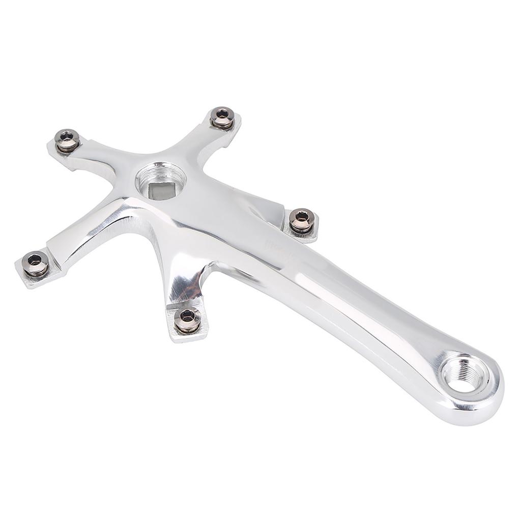1Pair 170MM Mountain Road Bike Alloy Single Crankset Repair Parts (Black)