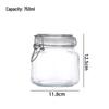 Glass Storage Jar with Stainless Steel Buckle for Tea, Grains, and Cereals