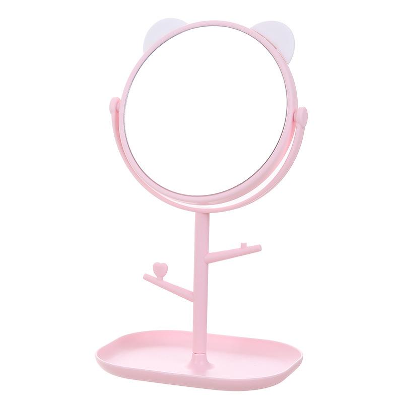 Rotating HD Cat Ear Vanity Mirror - Portable Desktop Makeup Mirror