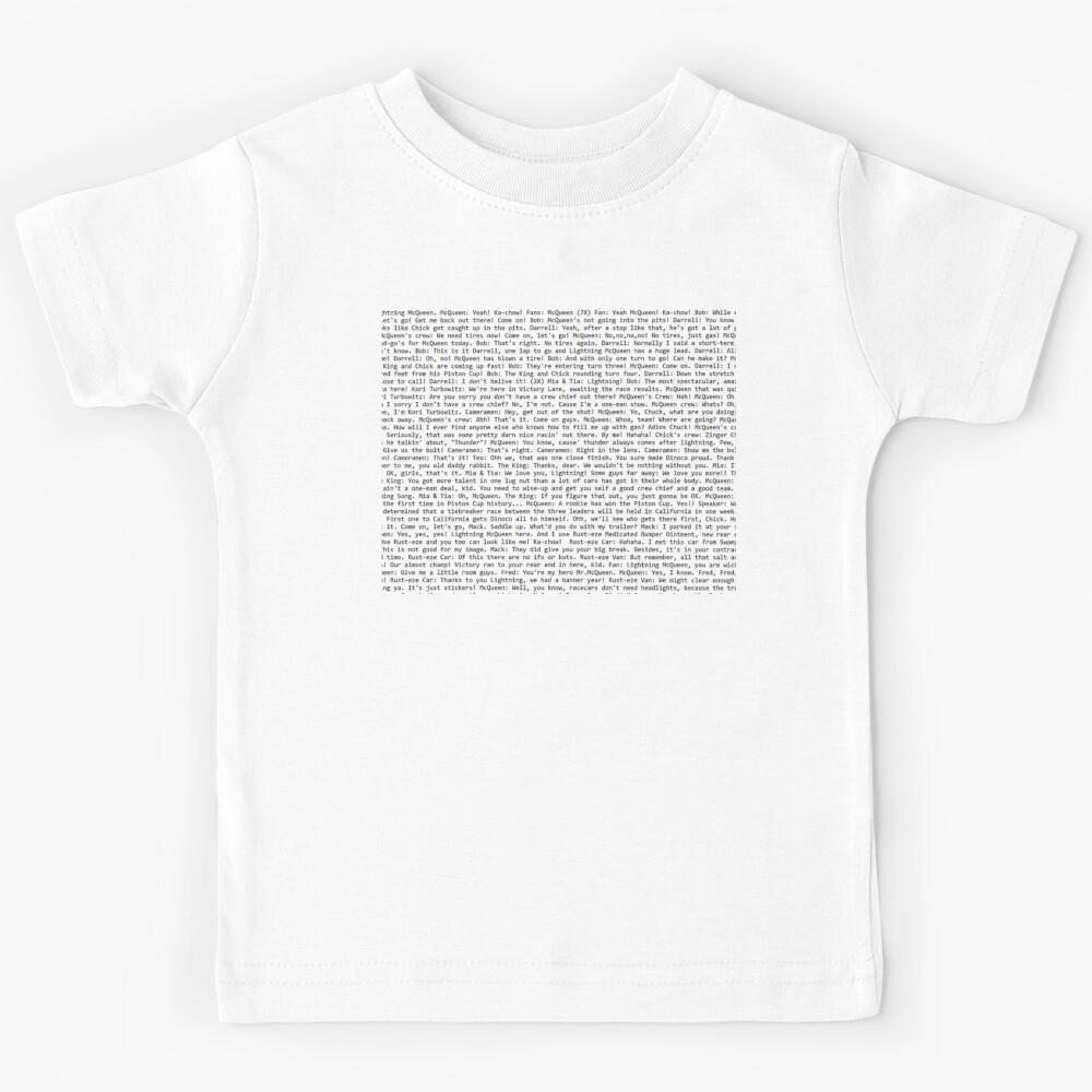 Cars Script  Kids T-Shirt 170