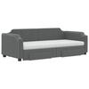 VidaXL Daybed with Trundle and Drawers Dark Grey 90x200 Cm Fabric 3197689
