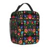 Colorful Mexican Flower Lunch Box Reusable Lunch Bag Work Bento Cooler Reusable Tote Picnic Boxes Insulated Container for Picnic