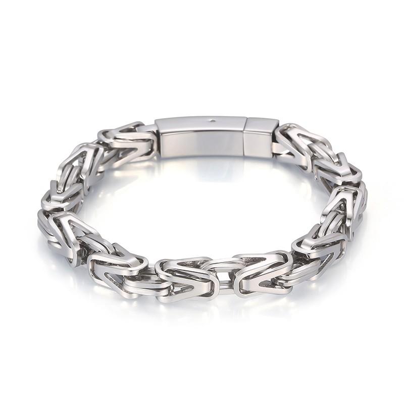 

6mm Vintage Byzantine Bicycle Bracelet for Men Combination Chain Rainbow Multi-color 316L Stainless Steel Jewelry 22cm