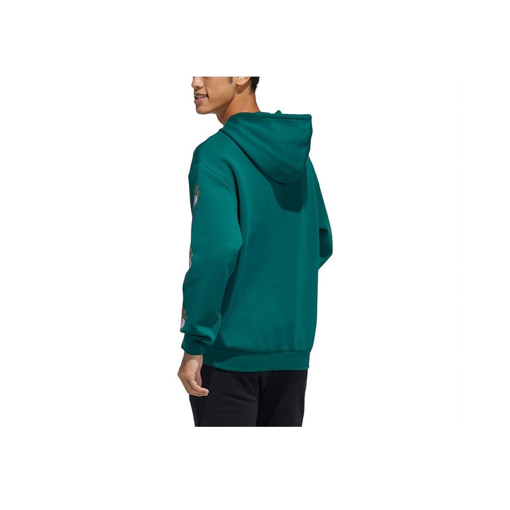 Adidas Essentials Logo Hoodie Men Hoodies Forest-Green H14176