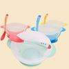 Infant Feeding Bowl Strong Suction Base with Temperature Sensing Spoon Safe for Baby Learning To Eat Independently