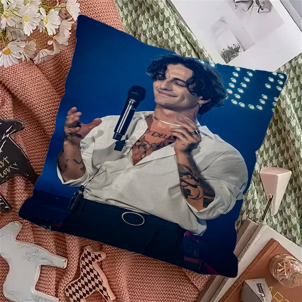 M-Maneskin D-Damiano David Band Personalized picture text home decorative pillows Household Gifts 45x45cm