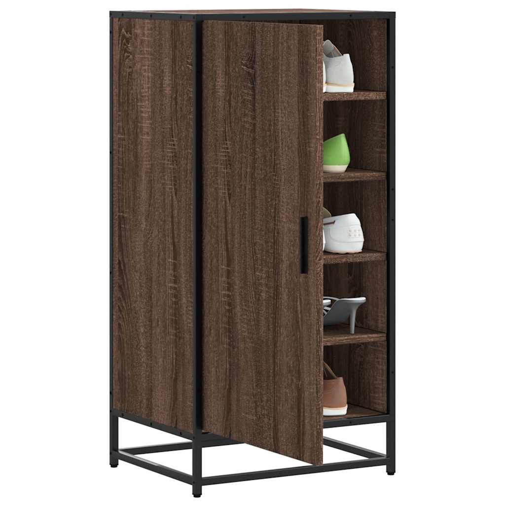 Shoe Rack Brown Oak Effect 48 x 38 x 97.5 cm Engineered Wood
