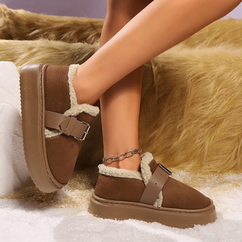 New Luxury Winter/Autumn Women's Shoes Plush Fashion Cotton Women's Flat Sole Slippers Platform Women Comfortable Snow Boots