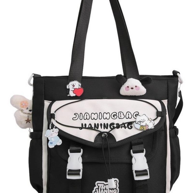 The new schoolbag is high-value, fresh and sweet, macaron-colored make-up bag, junior high school students, light travel, and large-capacity backpack.