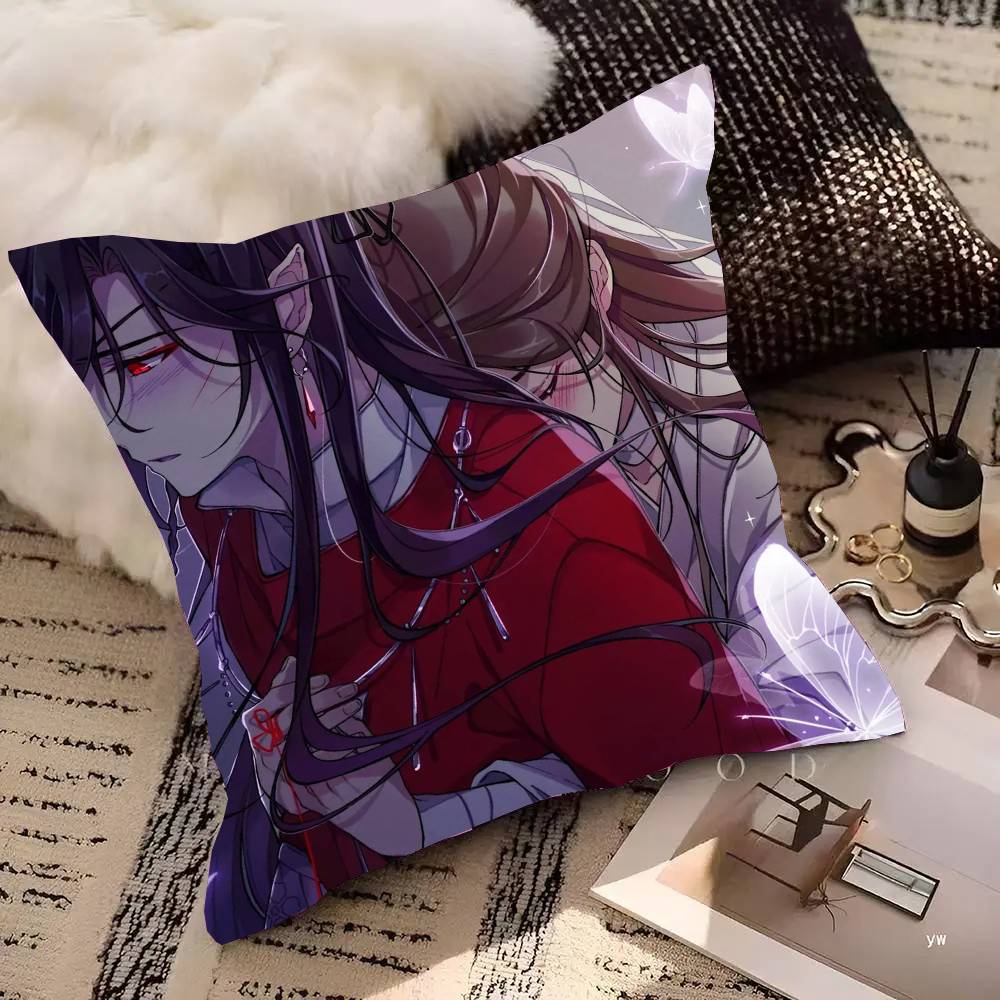 Heavenly Officials Blessing Animation Pillow Case Fashion Square Pillowcase Bedroom Sofa Room Ins Decoration Leisure