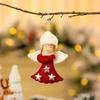 4Pcs Festival Angel Wing Ornaments For Christmas Tree Decoration Easy Hanging Design Polyester Holiday Decorations