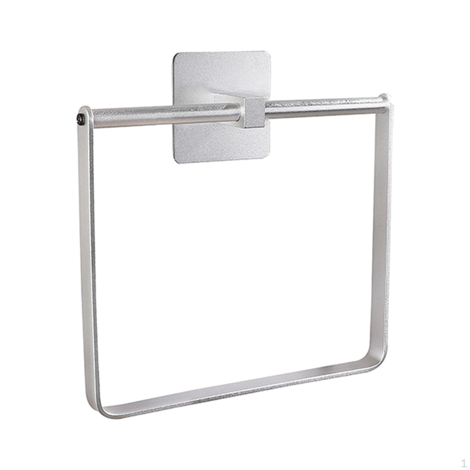 

Держатель для полотенец из алюминиевого сплава, вращение на 180°, экономия места, вешалка для ванной комнаты для прачечной серебряный