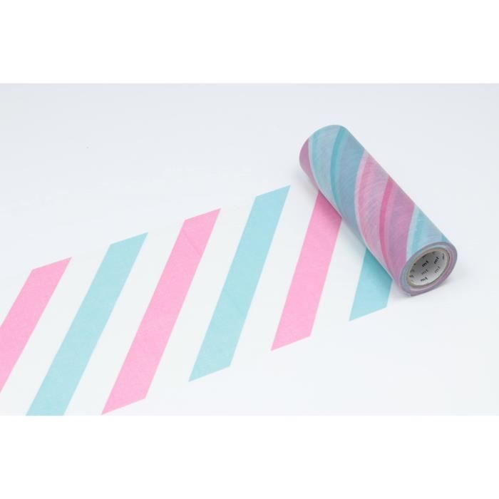 Masking Tape MT CASA 150 mm Spécial Vitre Rayé rose et bleu