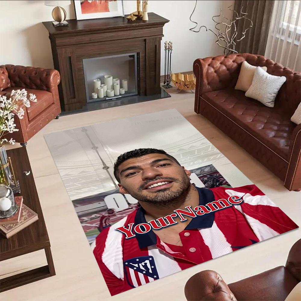 Atletico Madrid Personalized Name Carpet Perfect for Living Rooms Kitchen Outdoor Hallway Anti-slip Rug Office home decor Perfect Gift for Women/Men