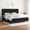 3128231 vidaXL Divan Bed with Mattress Black 200x200 Cm Fabric