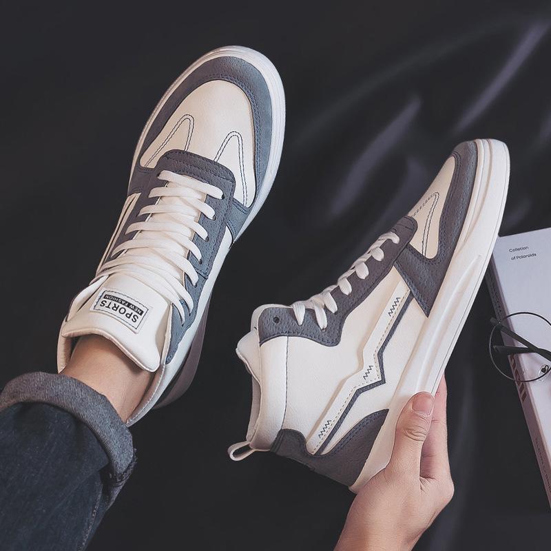 

fashion 2024 Mens Luxury Shoes Men Designer Sneakers Fashion High-top Baskerball White Trainers Skatebaord Leather Casual Shoes for Man 39 синий