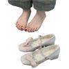 Fairy Wind Cherry Pink Mary Jane Shoes 2025 Summer French Temperament Pearl Bow Square Head Shallow Mouth High Heels