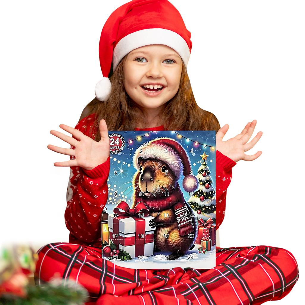 Christmas Advent Calendar 2025 24 Days Christmas Countdown Calendar 24 Days Cute Capybara Calendar for Boys Girls Children