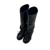 Ballet Style Retro Western Stacking Boots Women's 2025 New Two-wear Pleated Straps Medium Boots Giant Soft Boots