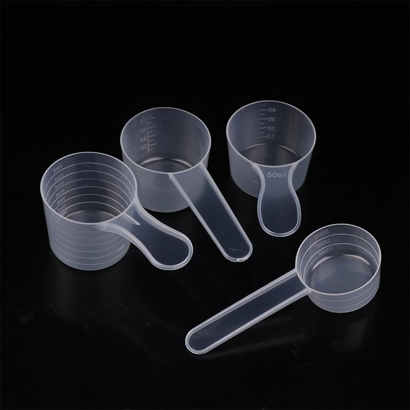 10 Pezzi 15/25/30/35G Cucchiaio Trasparente in Plastica per Latte in Polvere con Graduazione in ml Cucchiaio Misurino da Cucina per Cottura