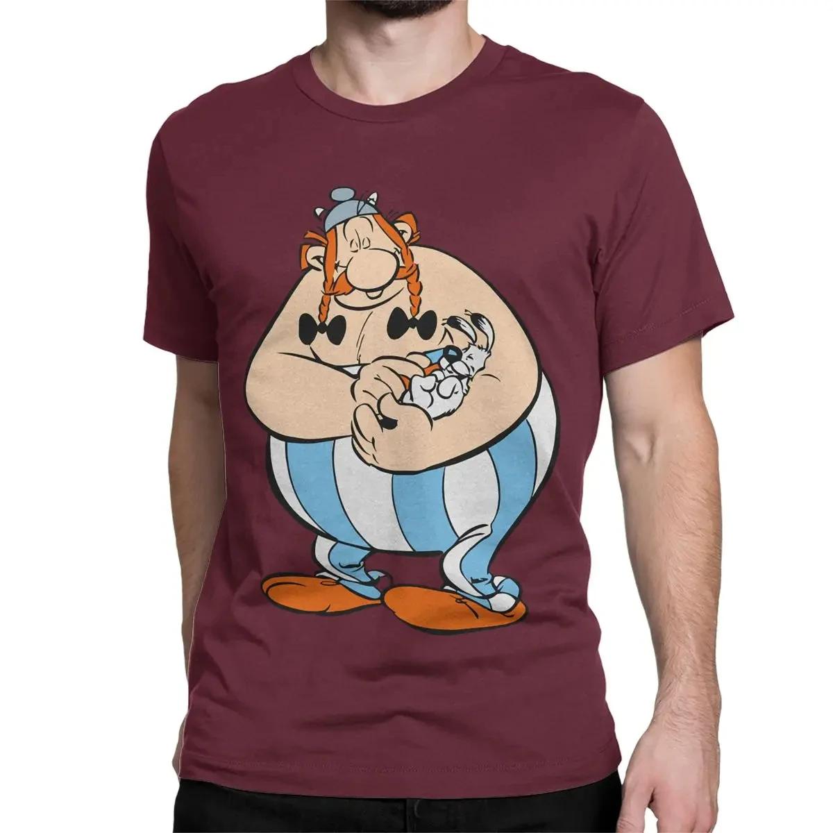

2025 Vintage Obelix and Dogmatix Asterix T-Shirt for Men Women Cotton T Shirt Anime Cartoon Short Sleeve Tees Gift Idea Clothing 3XL